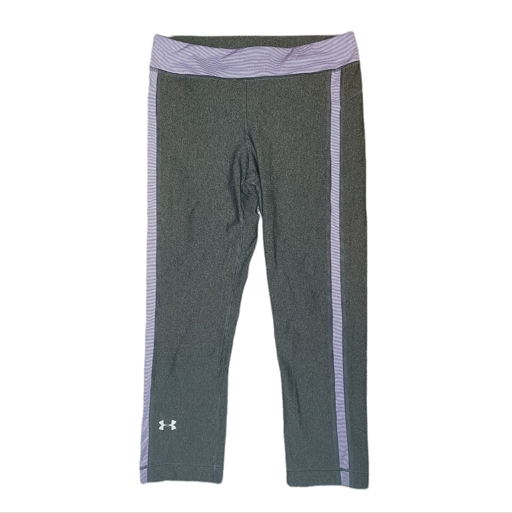 Under Armour Colorblock Ankle Crops Gray & Purple XS EUC